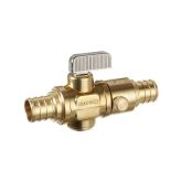 dahl 3/4" PEX Crimp (F1807) x 3/4" PEX Crimp (F1807) with Drain, Straight