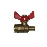 1/2" PEX x 1/2" Female Copper Solder Ball Valve w/ Butterfly Handle, Lead Free